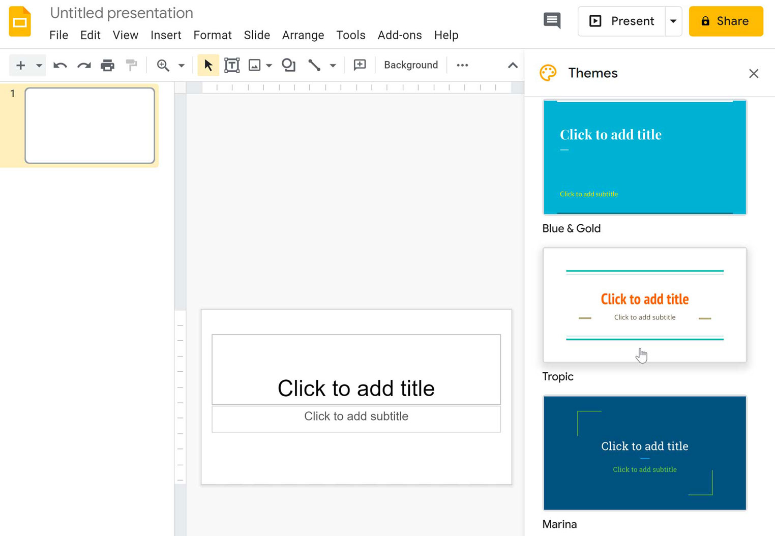 choosing a theme choosing a theme