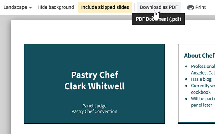 selecting download as pdf selecting download as pdf