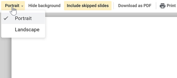 choosing page orientation choosing page orientation