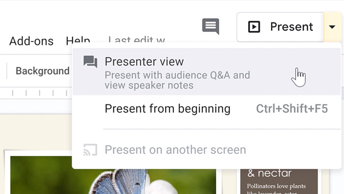 clicking presenter view clicking presenter view