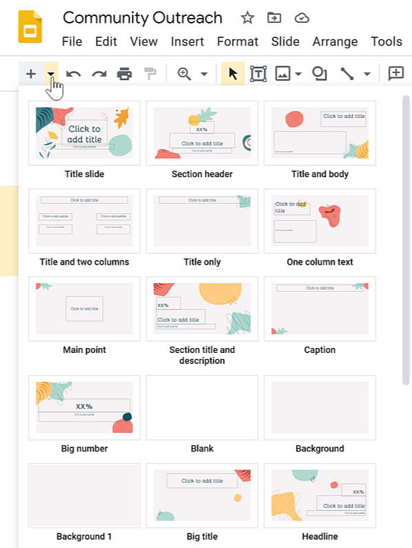 viewing layout options viewing layout options