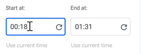 changing start at time