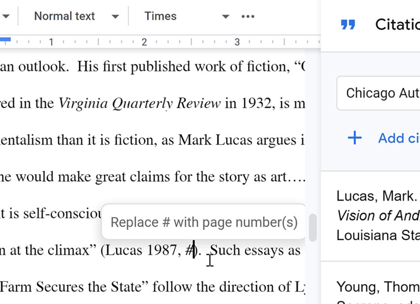 editing in-text citation