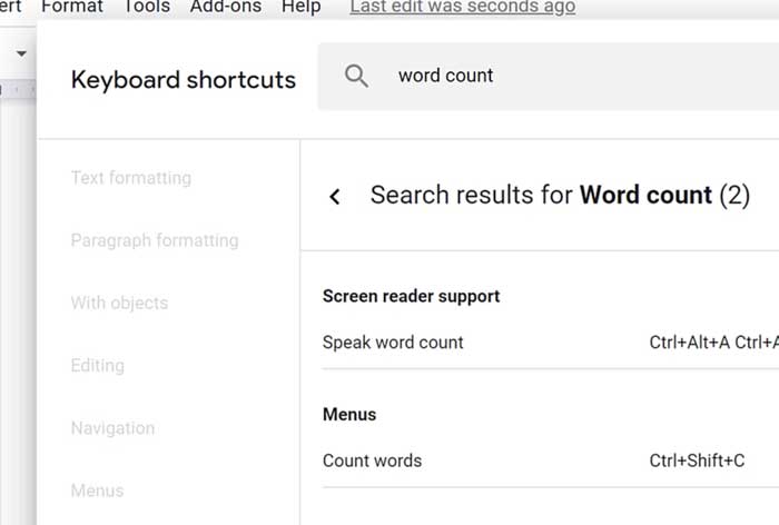 word count keyboard shortcut word count keyboard shortcut