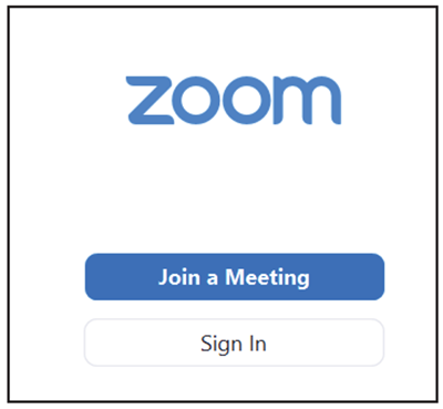 Main Zoom screen