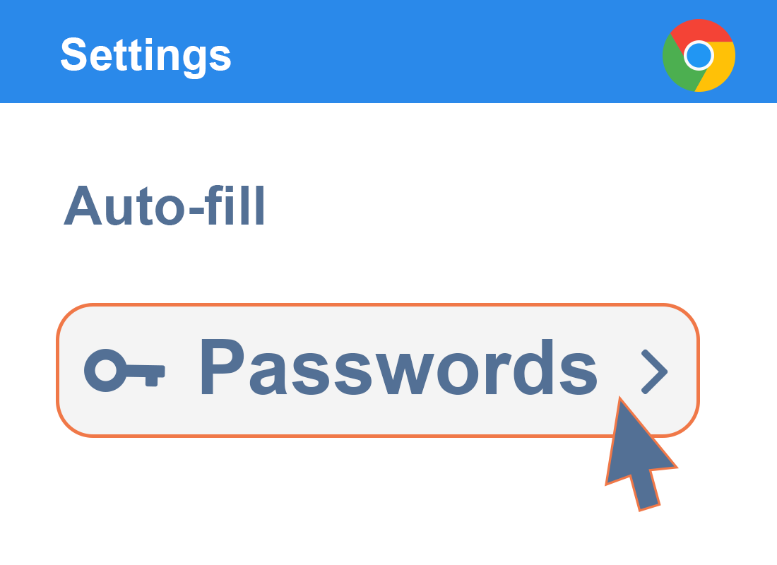 Auto-fill settings in the Chrome browser