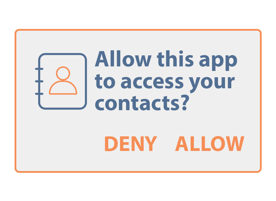 Grantiong access to your contacts list to an app