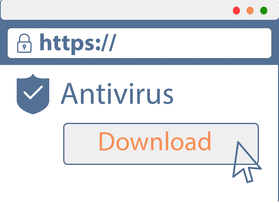 Downloading antivirus software from a reputable website