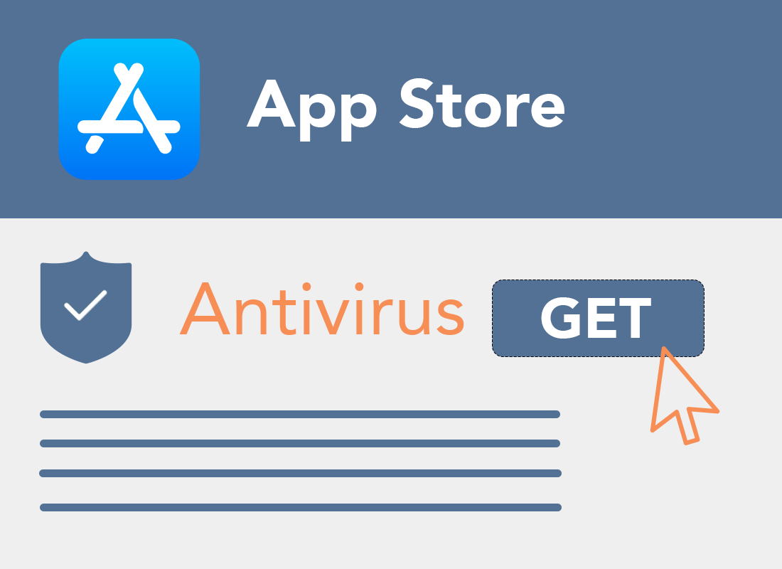 Downloading antivirus software from the App store