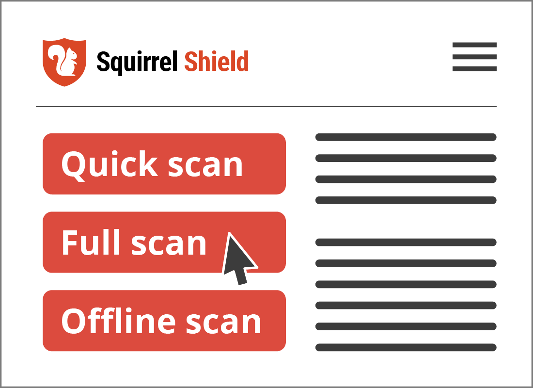 Performing a manual scan of a device