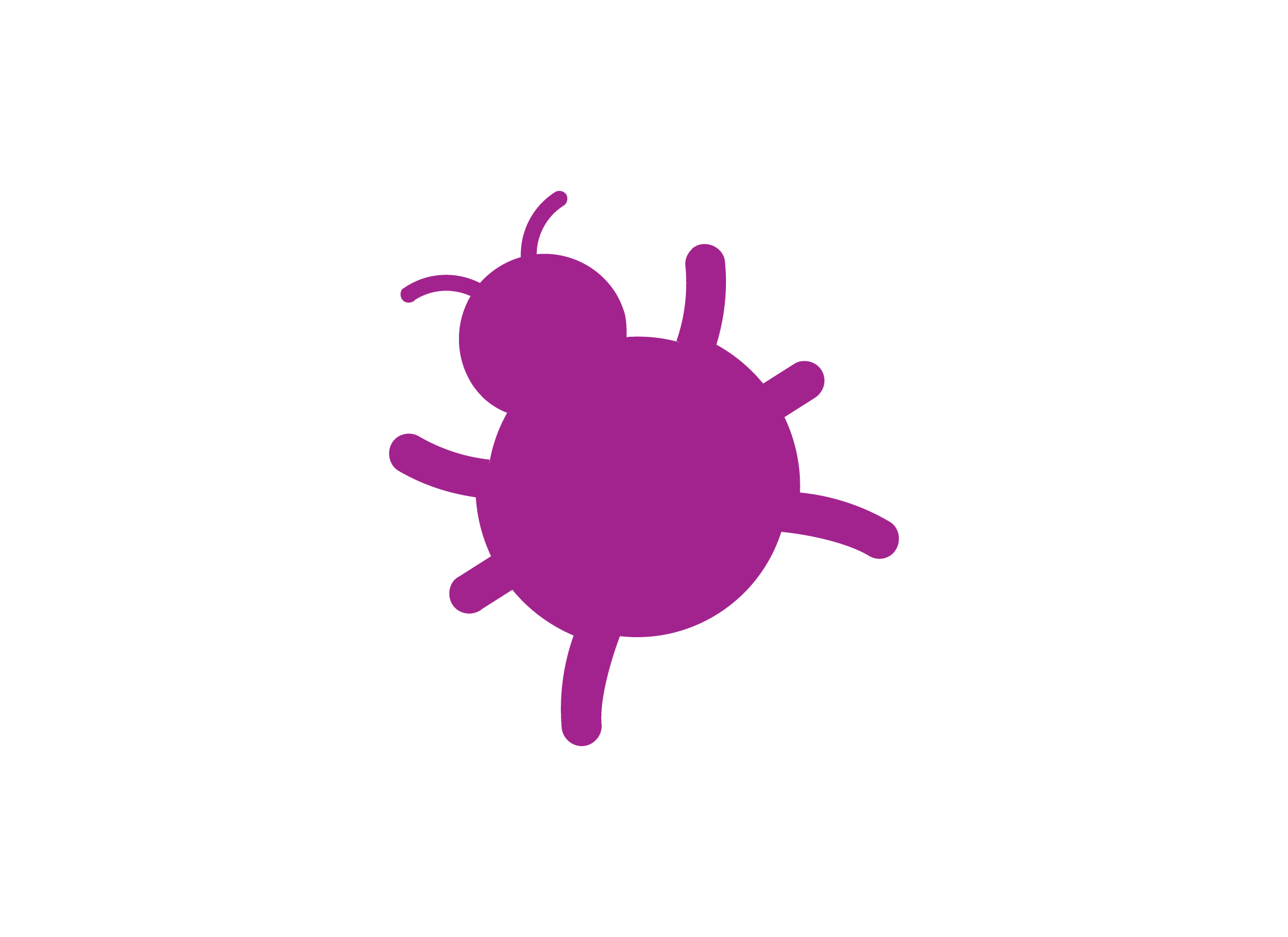 A graphic of a small insect, or bug.