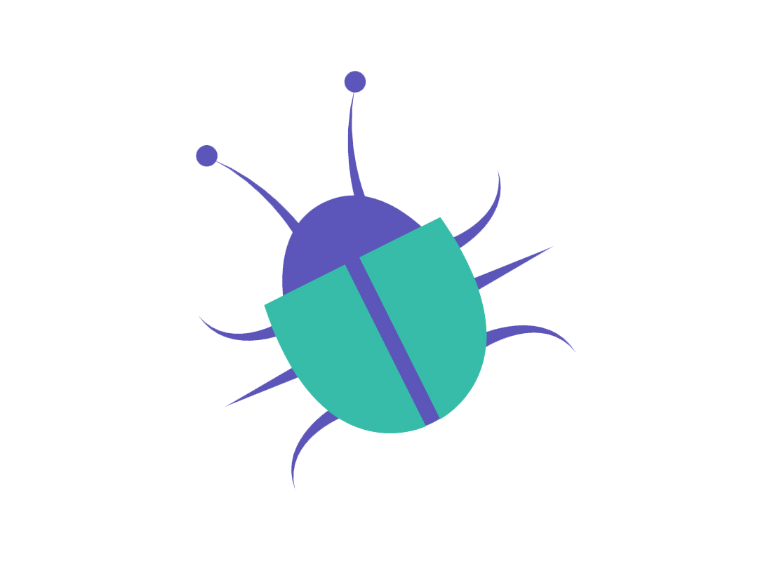 An illustration of a beetle-type insect - commonly known as a bug