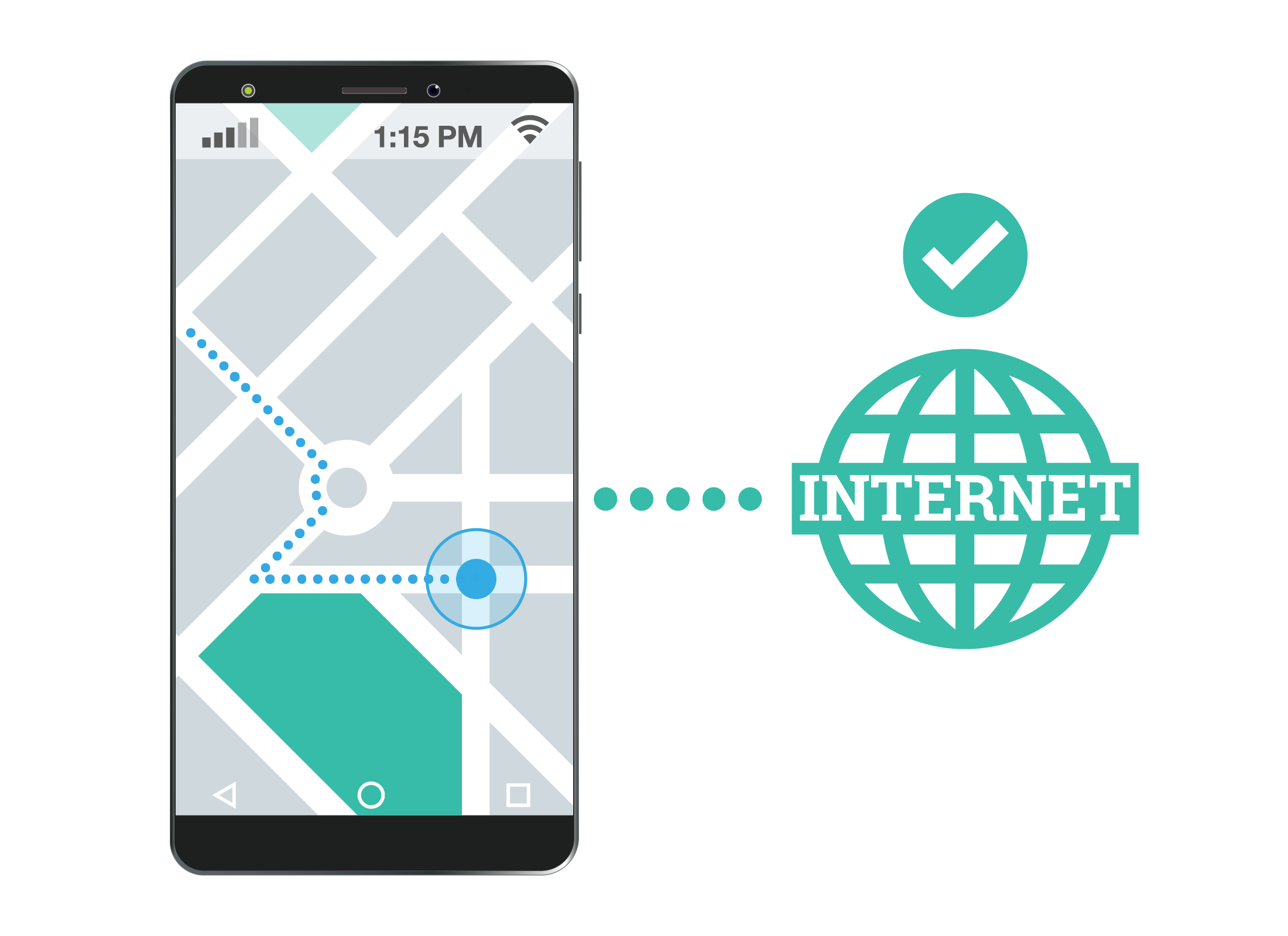 A map app is a type of app that needs to be connected to the internet in order to be accurate